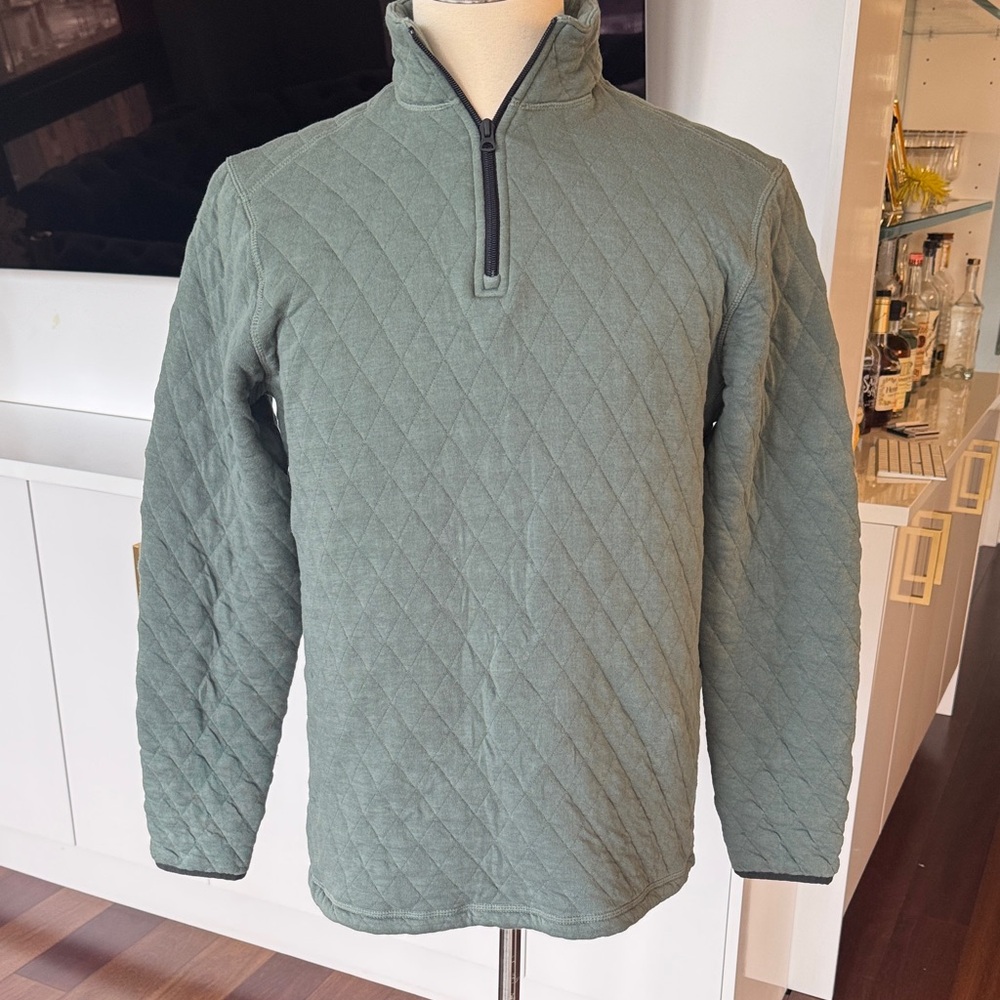 J. Crew Green Quilted Men's Sweater | Large Tall